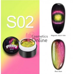 Gel UV / LED Venalisa 9D Galaxy Cat Eye cu pulbere magnetica Cod S02 + 1 Gel color de 5g Venalisa Cadou